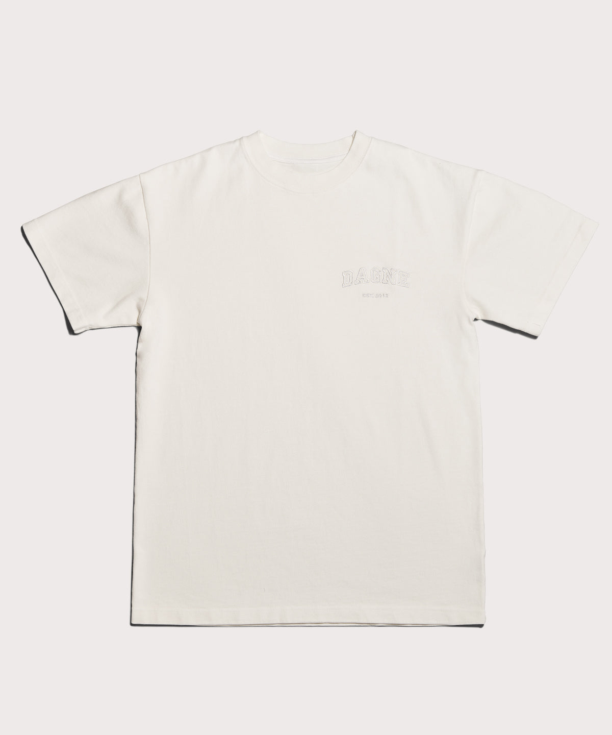 Varsity Logo T-shirt in Moonbeam, Medium