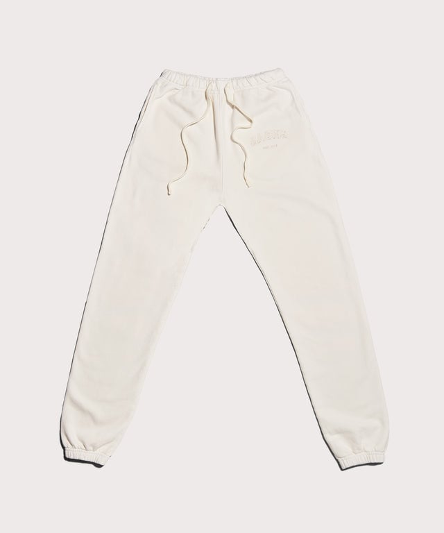 Varsity Logo Sweatpants in Moonbeam, Large