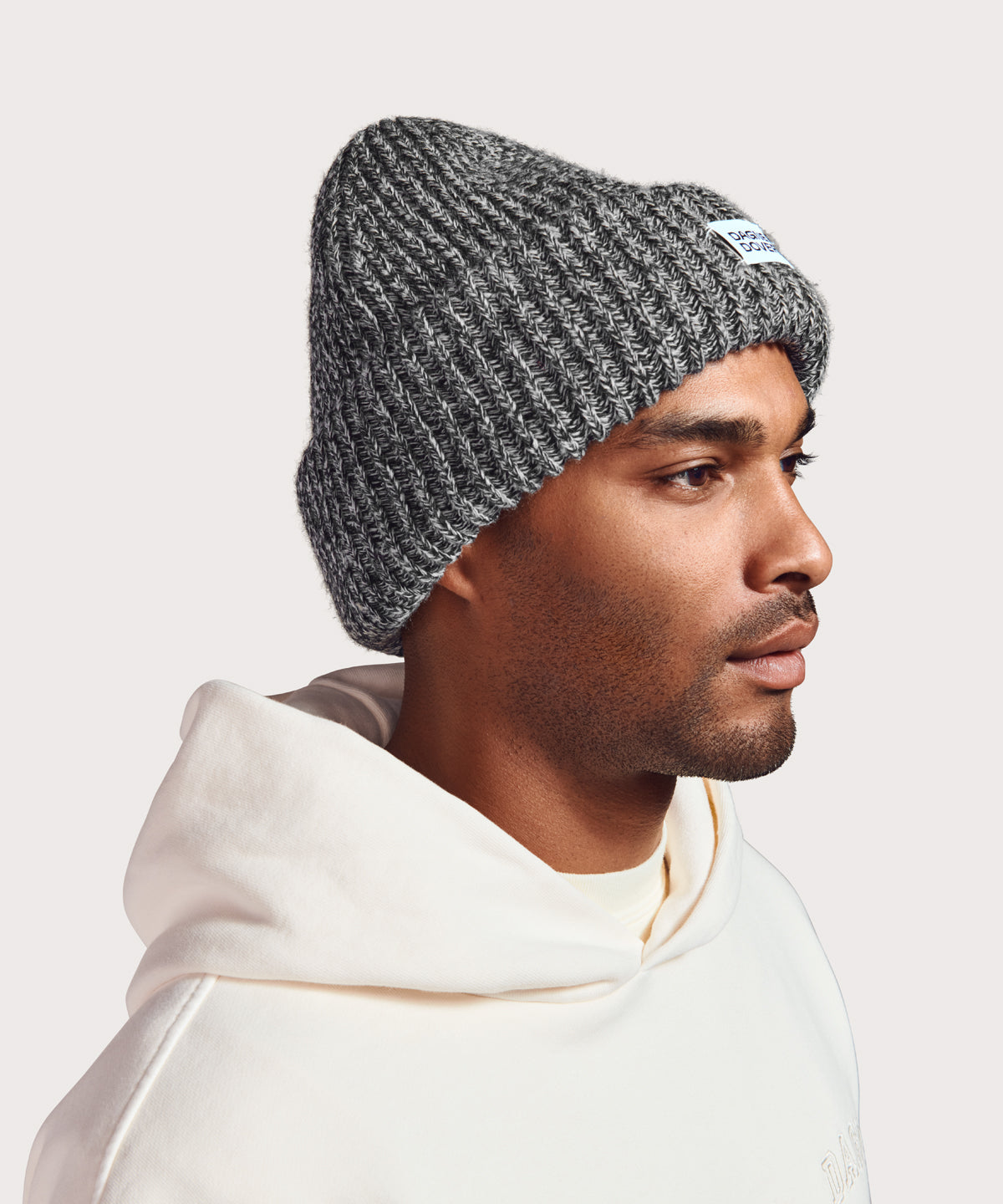 Dune London 39th Anniversary Chunky Gray Knit Beanie with Pompom BNWT Show Off Cable Knit Pom Beanie – Storm Creek main image 4