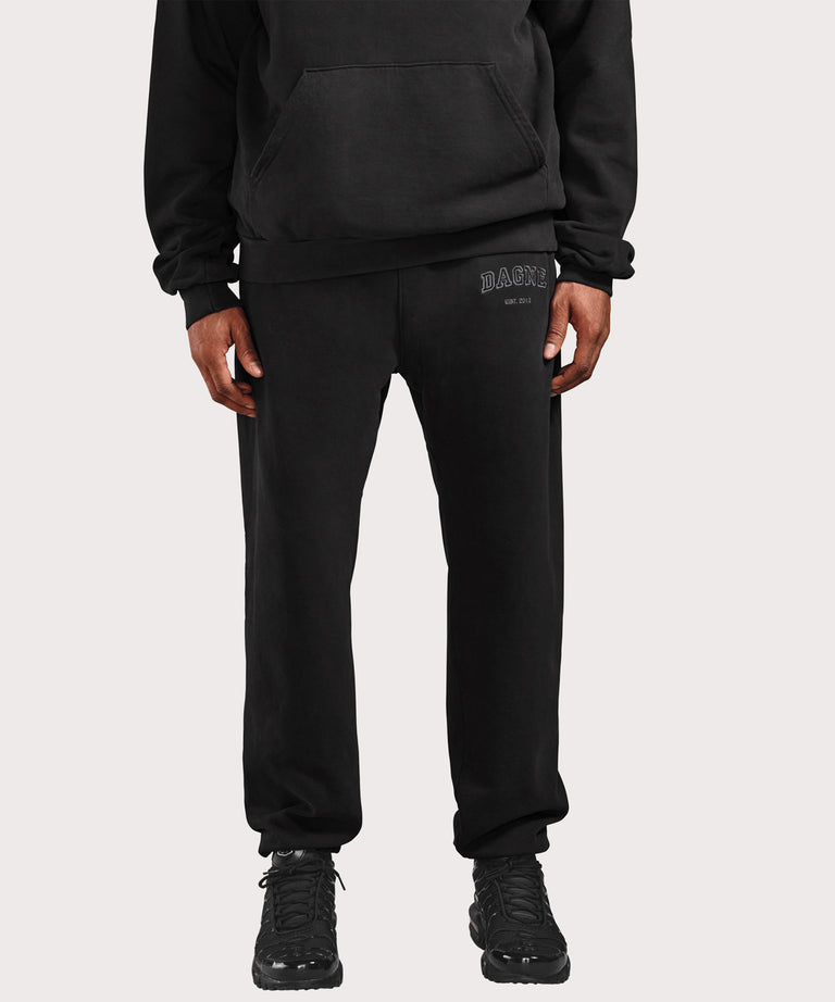 Varsity Logo Sweatpants in Onyx, Large