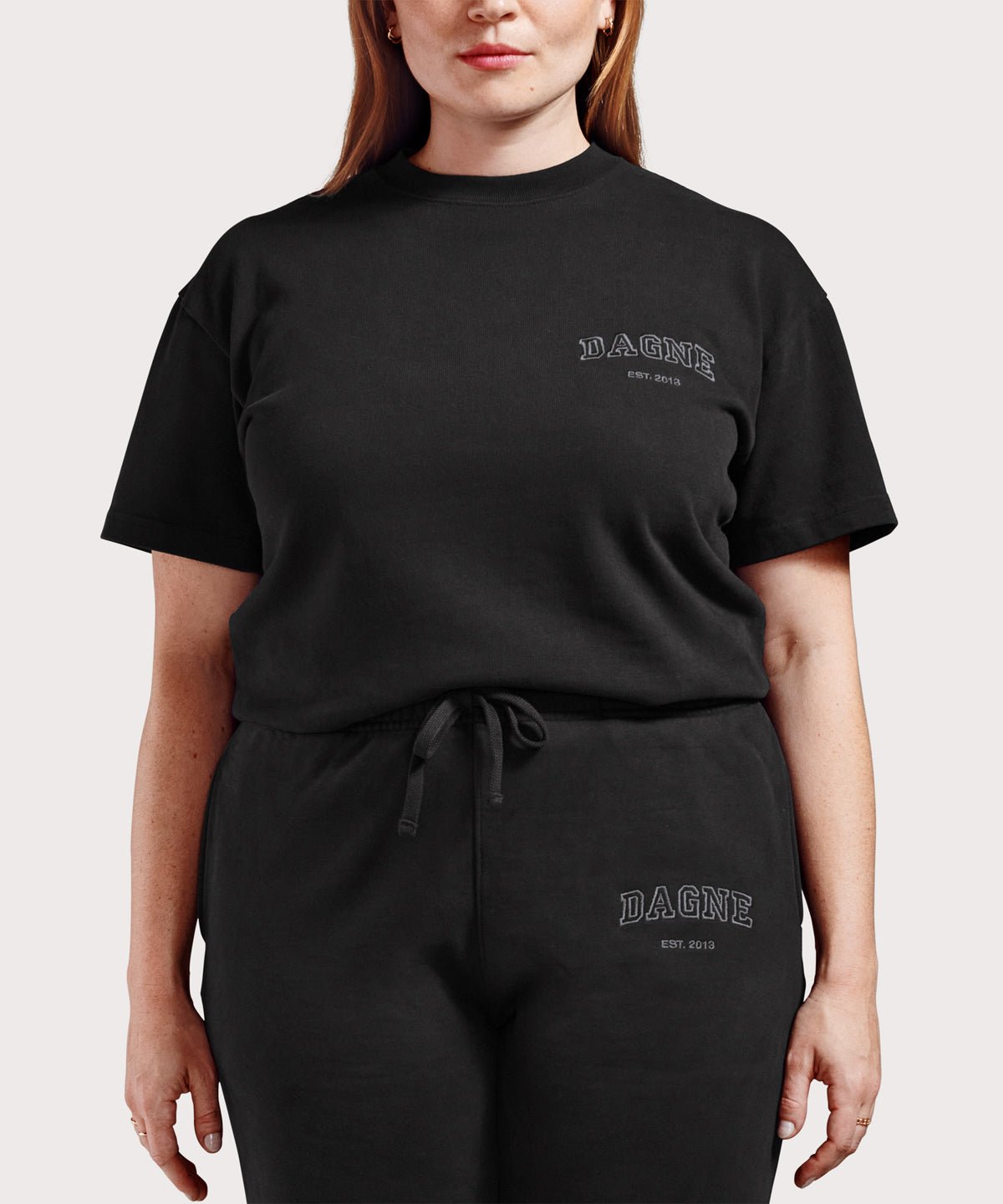Varsity Logo T-shirt in Onyx, Medium