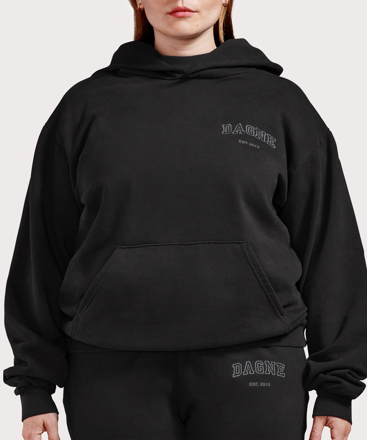 Varsity Logo Hoodie in Onyx, 4X