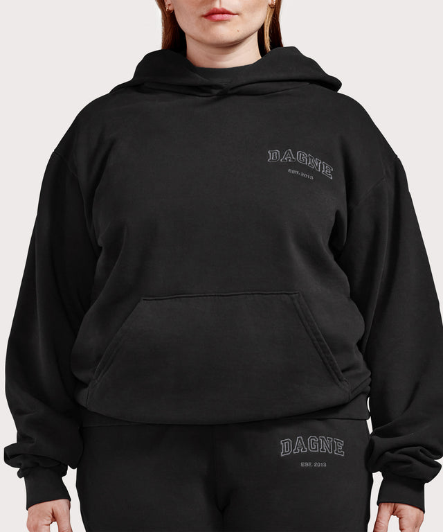 Varsity Logo Hoodie in Onyx, 4X