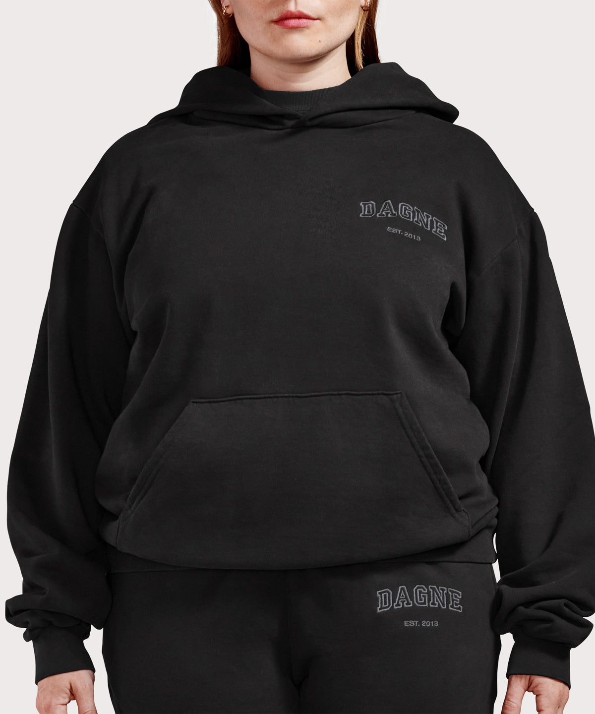 Varsity Logo Hoodie in Onyx, 3X