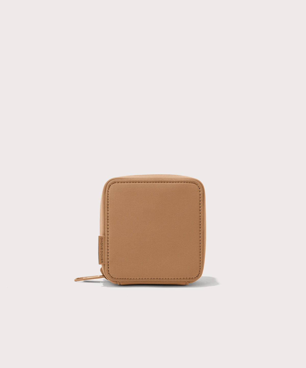 Dagne Dover small Arlo Tech Organizer in camel.