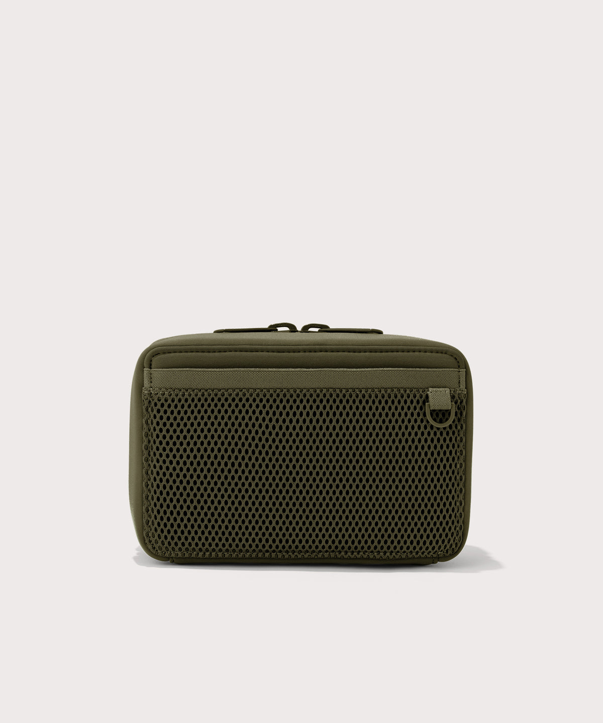 Dagne Dover large Arlo Tech Organizer in dark green seen from the back.
