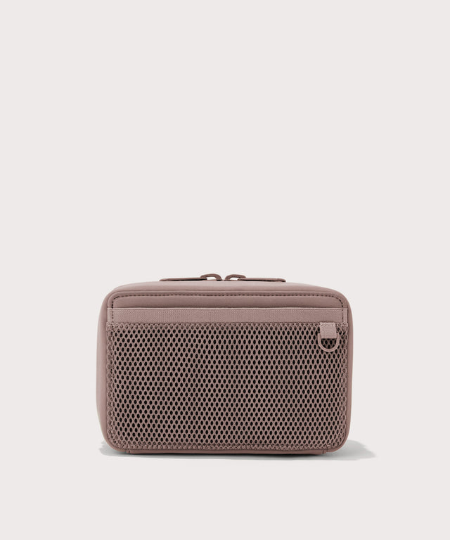 Dagne Dover large Arlo Tech Organizer in pink seen from the back.