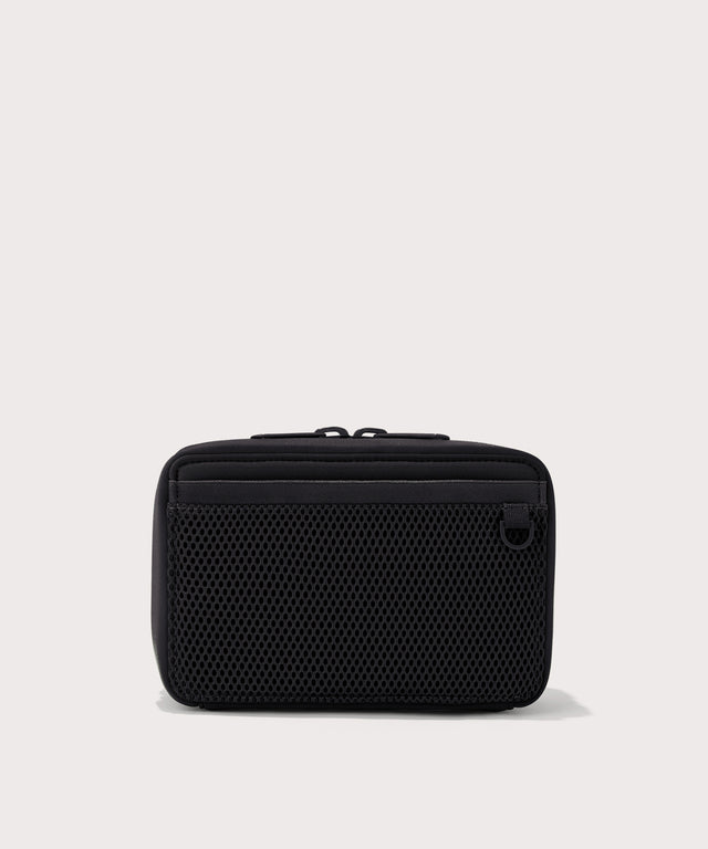 Dagne Dover large Arlo Tech Organizer in black seen from the back.