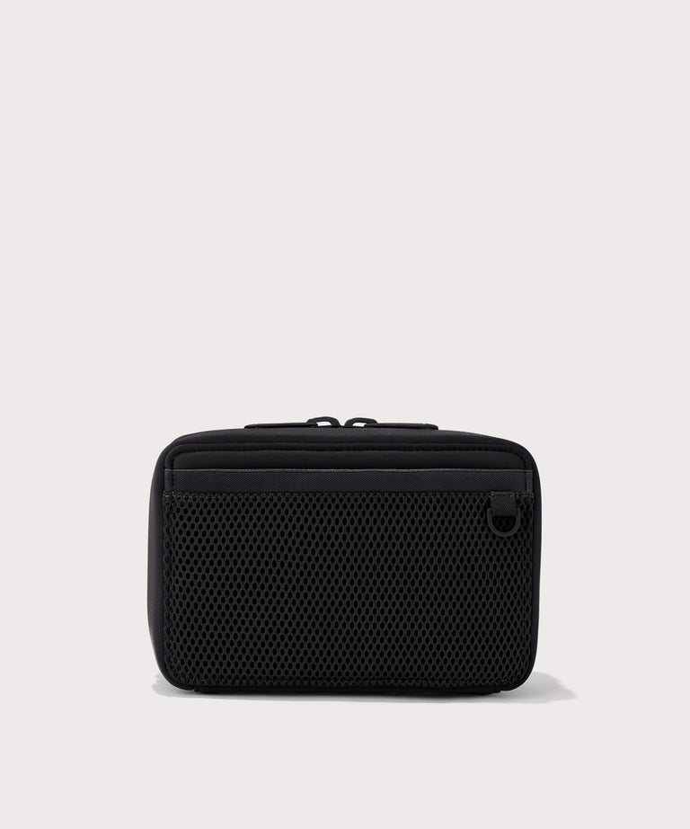 Dagne Dover large Arlo Tech Organizer in black seen from the back.