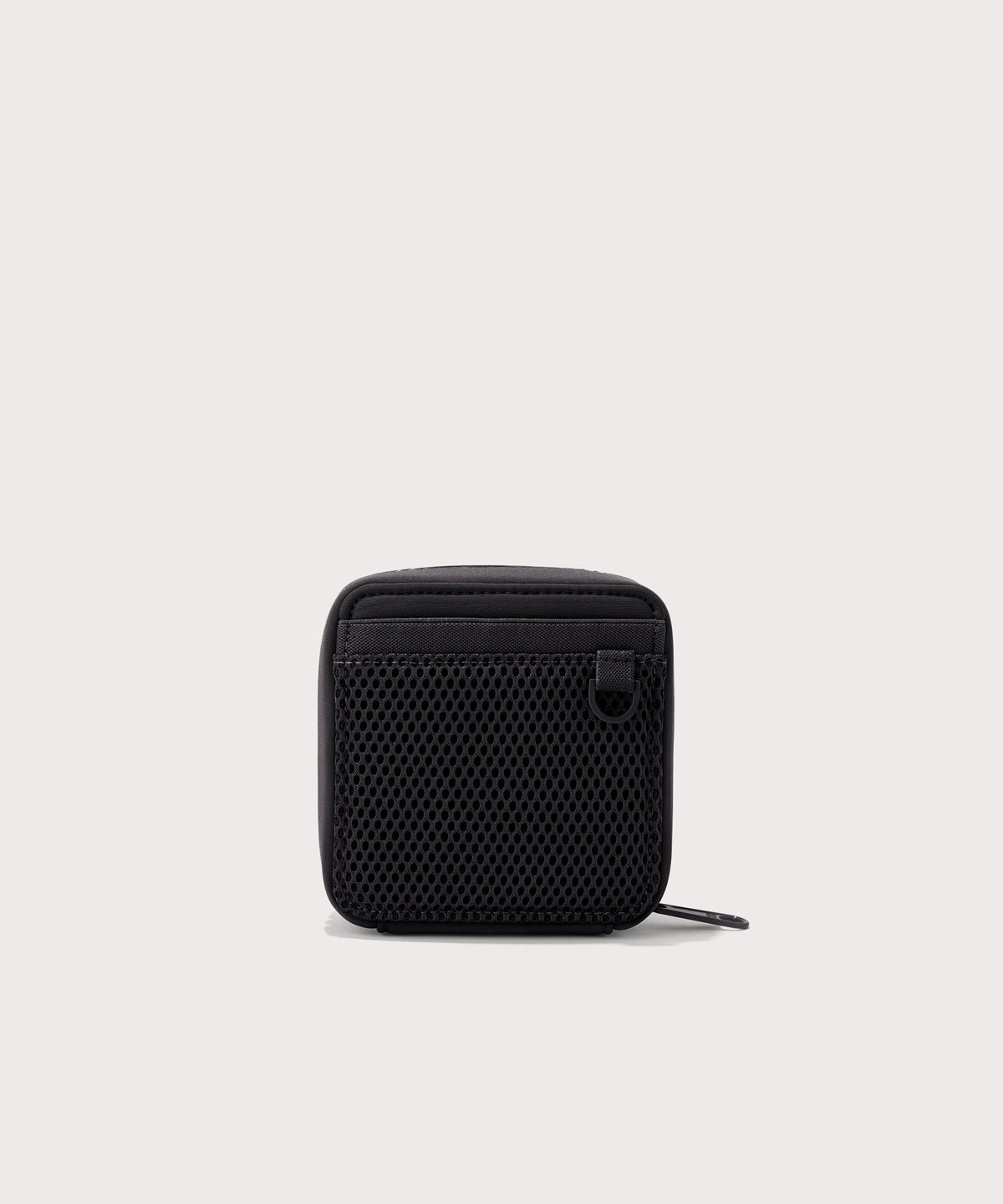 Dagne Dover small Arlo Tech Organizer in black seen from the back.
