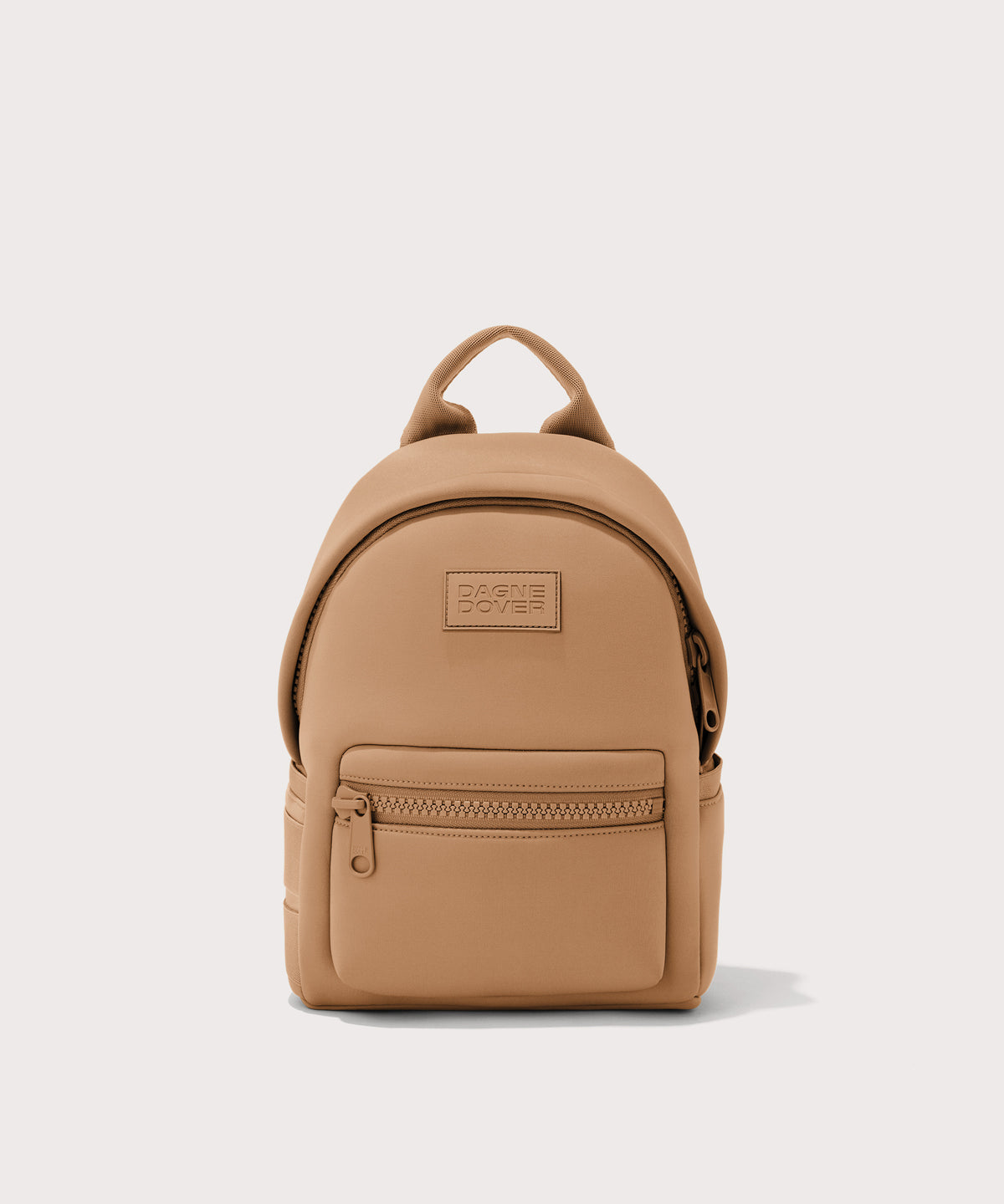 Dagne Dover Dakota Small Neoprene Backpack in camel.