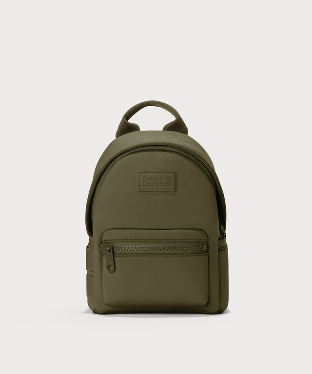 Dagne Dover Dakota Small Neoprene Backpack in dark moss.