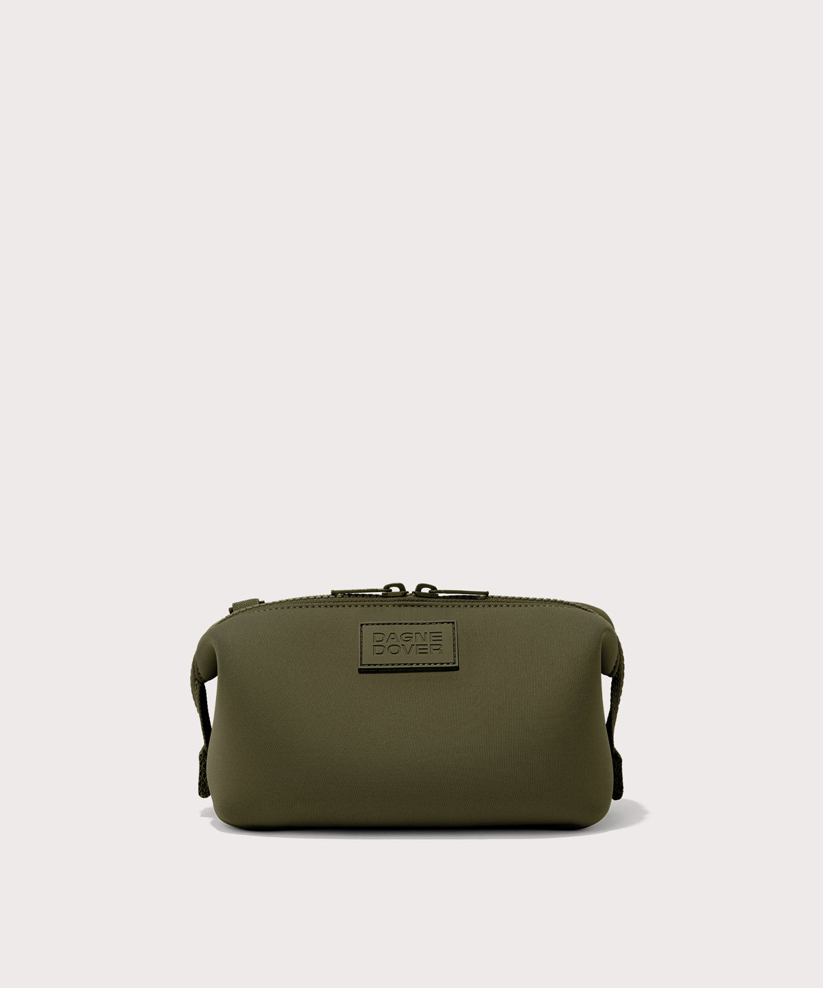 Dagne Dover Small Hunter Toiletry Bag in dark moss.