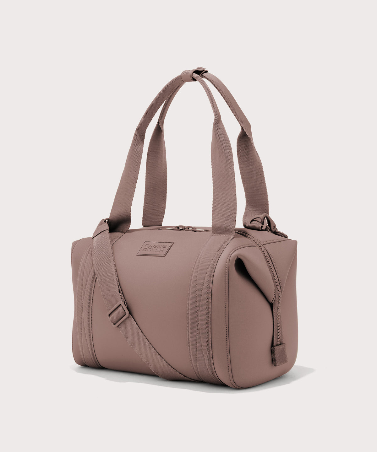 Large Landon Carryall in pink, side view
