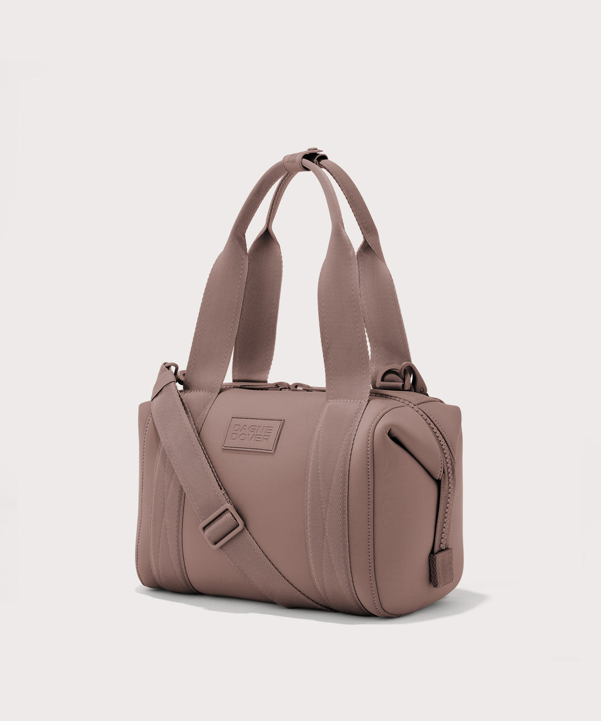 small Landon Carryall in pink, side view
