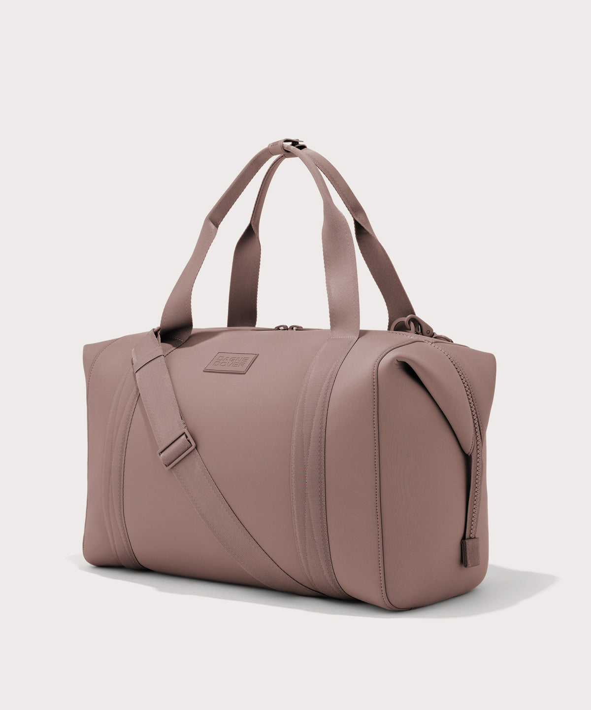 Extra large Landon Carryall in pink, side view
