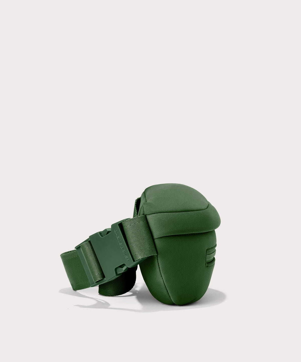 Dagne Dover Ace Fanny Pack in  a rich, classic forest green  seen from the side
