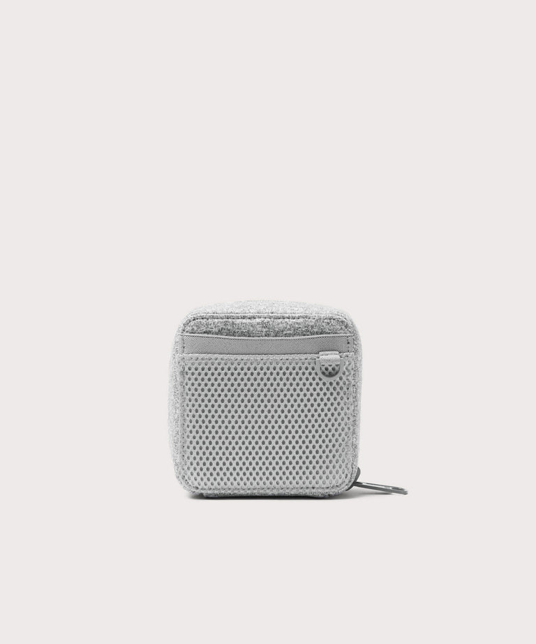 Dagne Dover small Arlo Tech Organizer in grey seen from the back.
