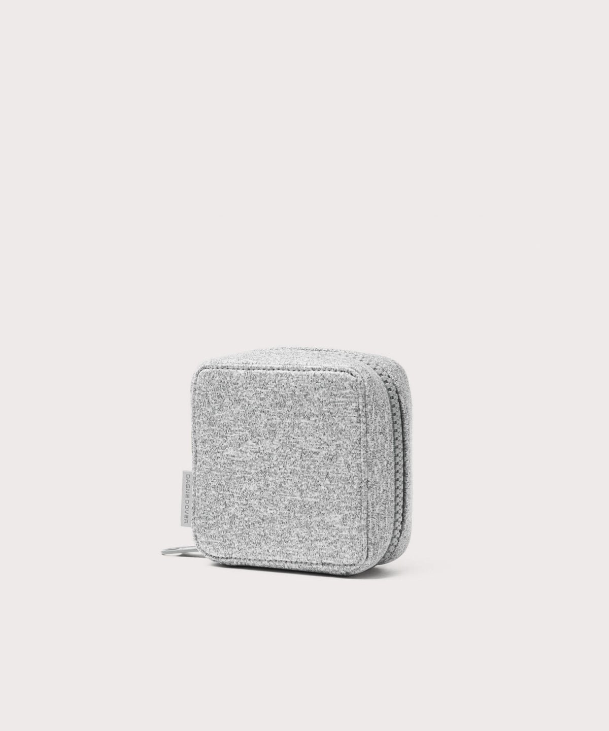 Dagne Dover small Arlo Tech Organizer in grey seen from an angle.
