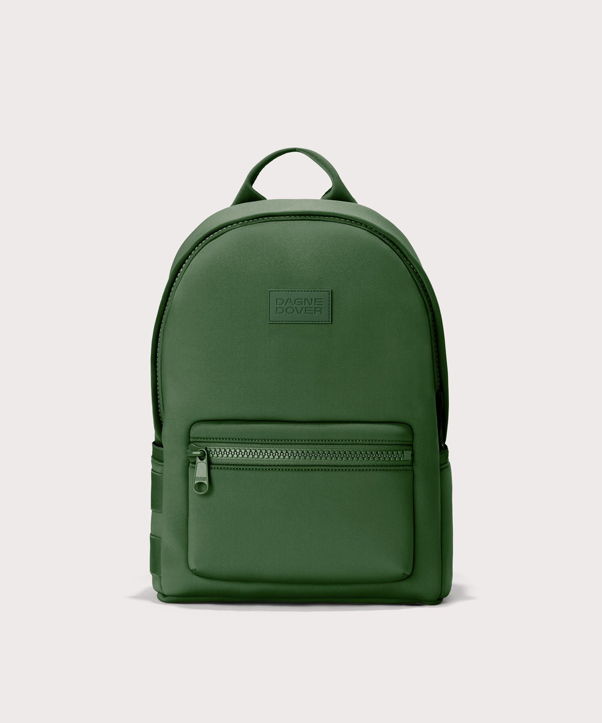 Dagne Dover medium Dakota Neoprene Backpack in a rich, classic forest green.