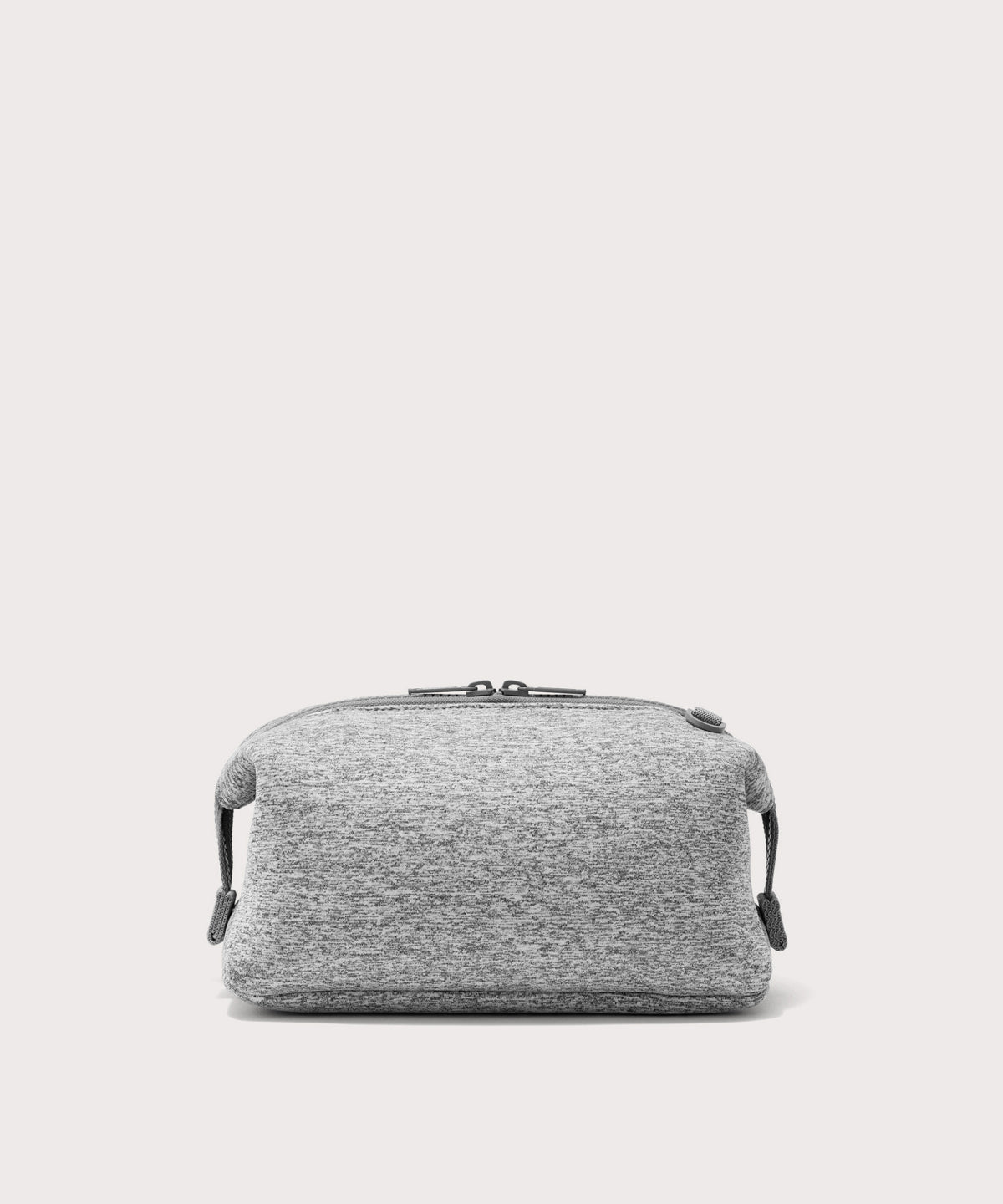 Dagne Dover Large Hunter Toiletry Bag in grey seen from the back.

