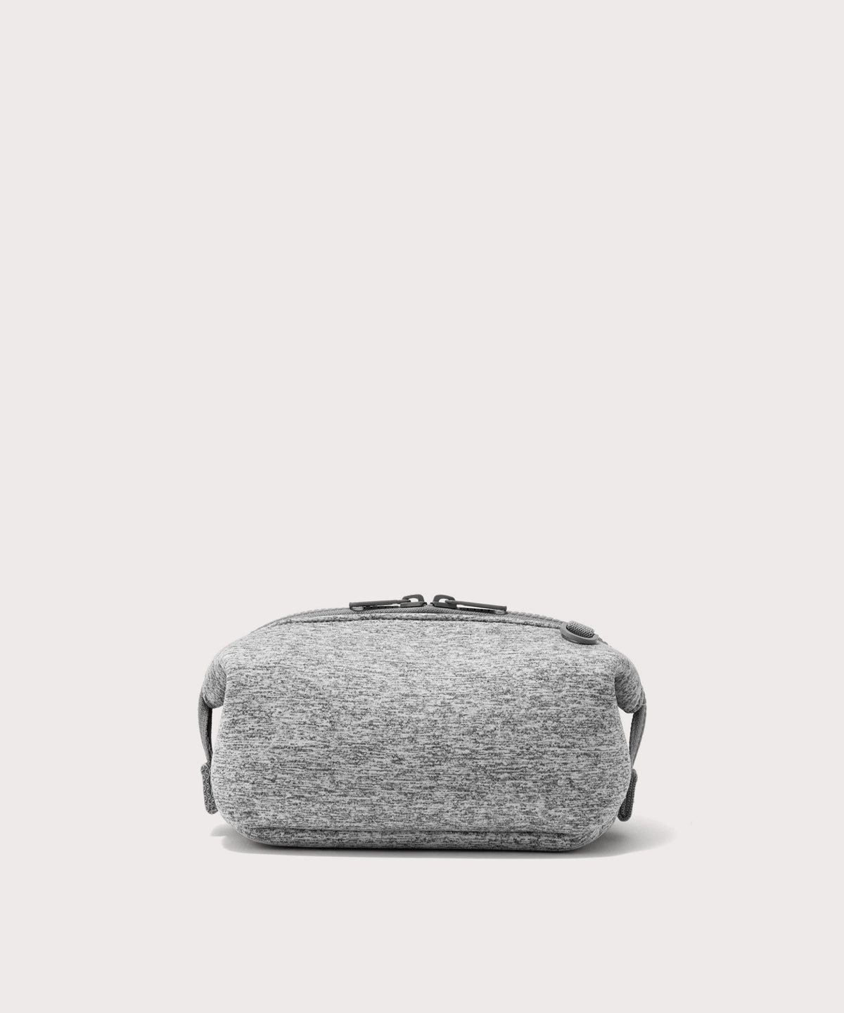 Dagne Dover Small Hunter Toiletry Bag in grey seen from the back.

