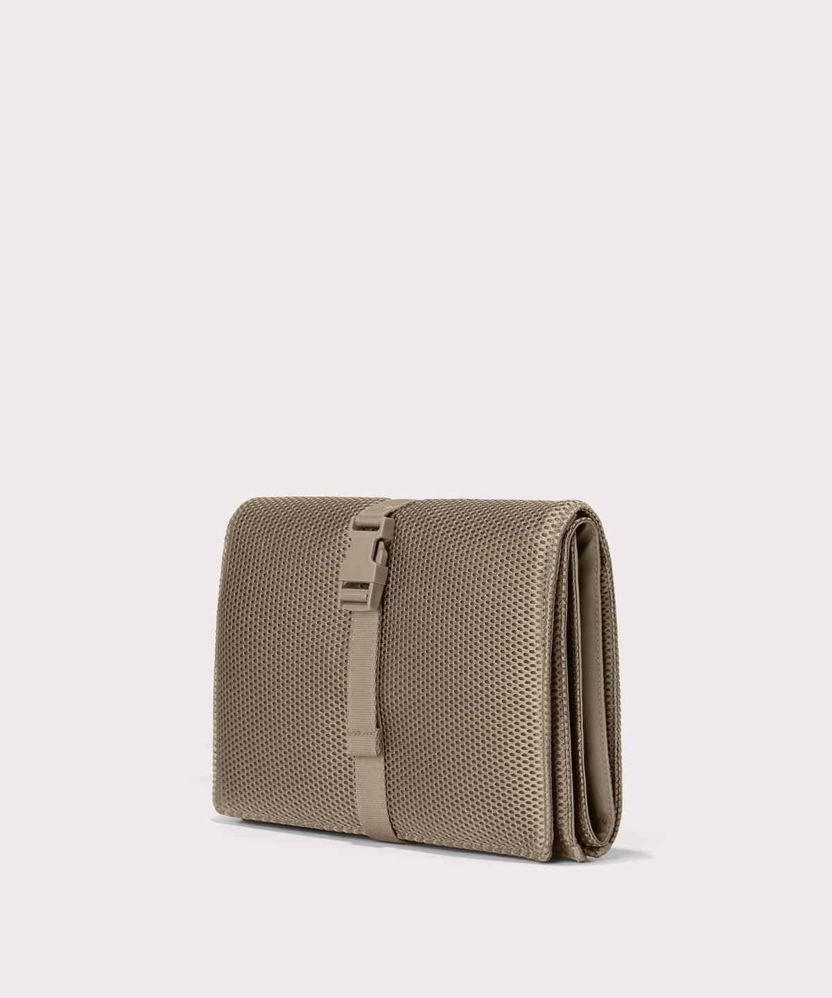 Dagne Dover Joey Changing Kit in khaki seen from an angle.
