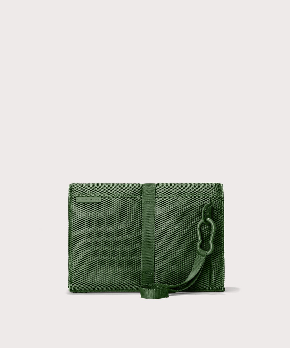 Dagne Dover Joey Changing Kit in a rich, classic forest green seen from the back.
