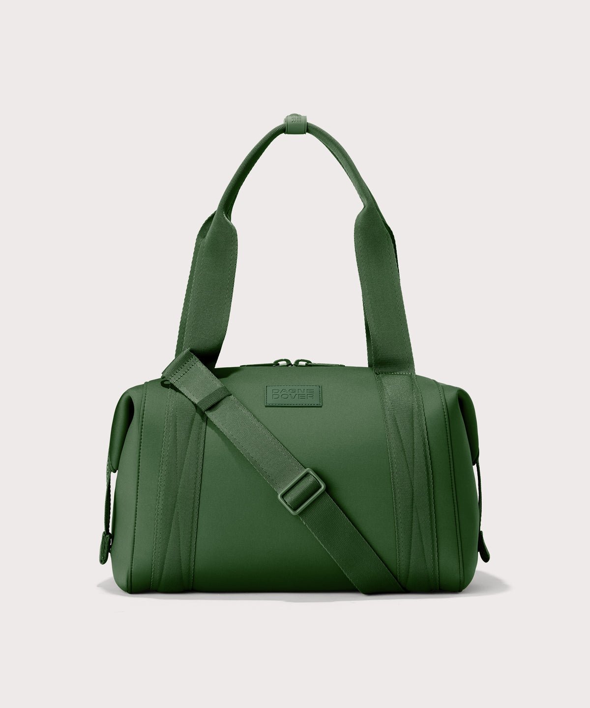 Large Landon Carryall in a rich, classic forest green.
