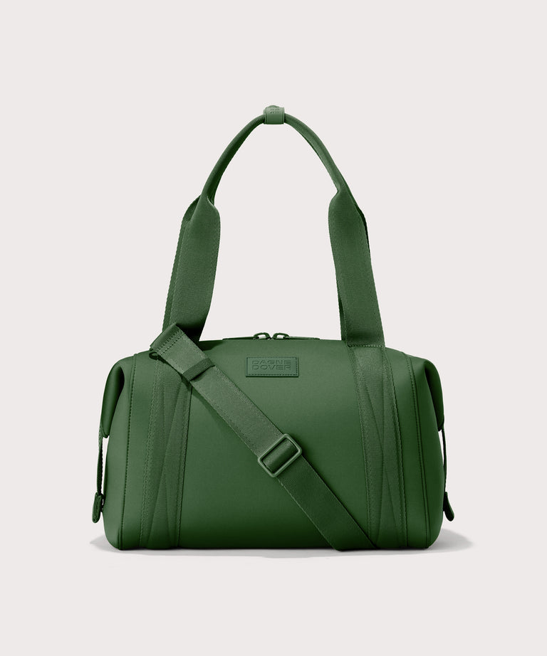 Large Landon Carryall in a rich, classic forest green.
