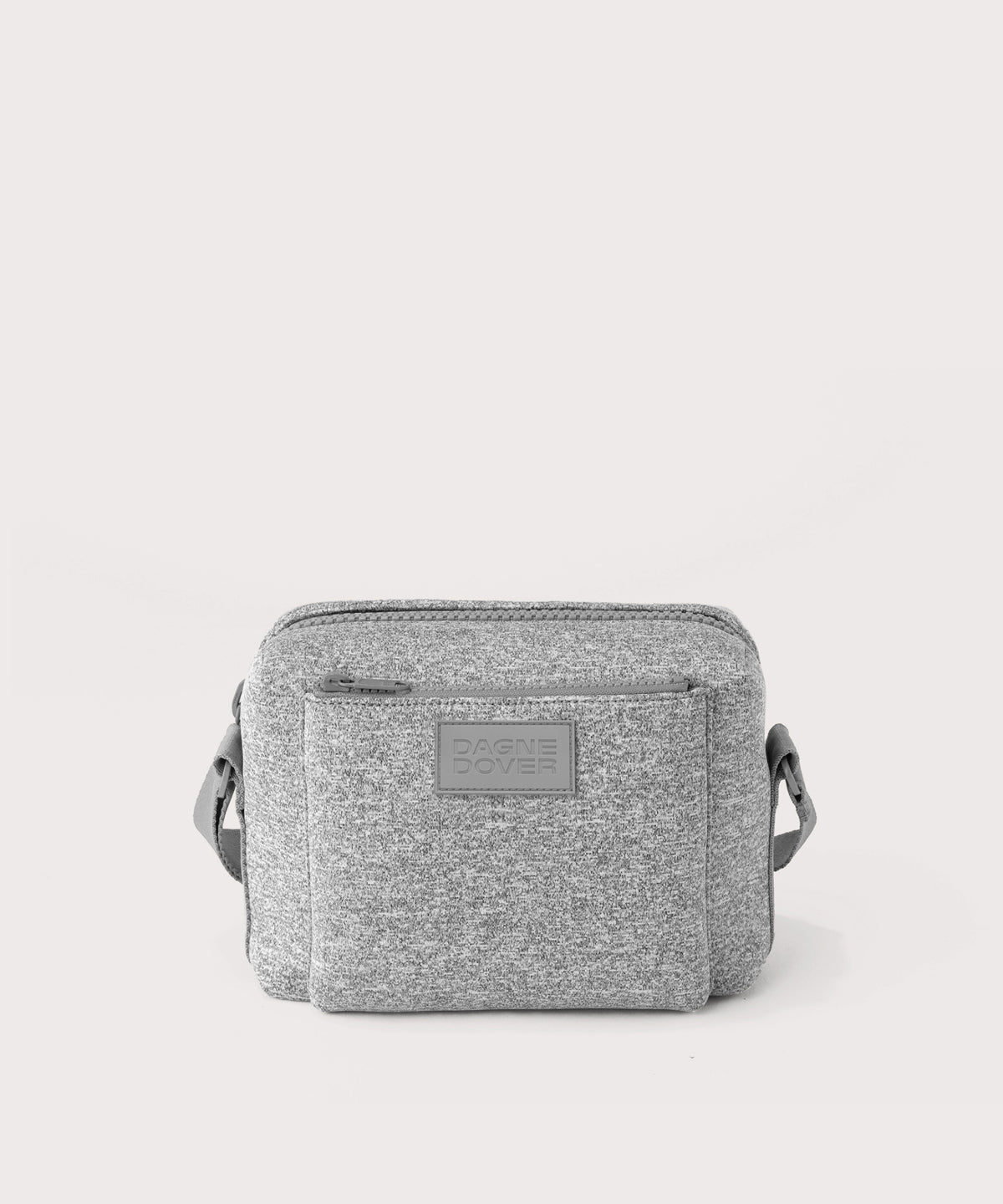 Dagne Dover Micah Crossbody in grey seen without the adjustable shoulder strap.
