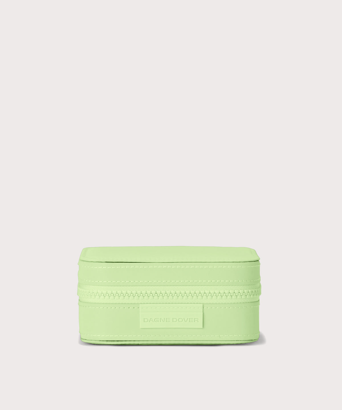 Dagne Dover Large Frankie Jewelry Case in matcha green.
