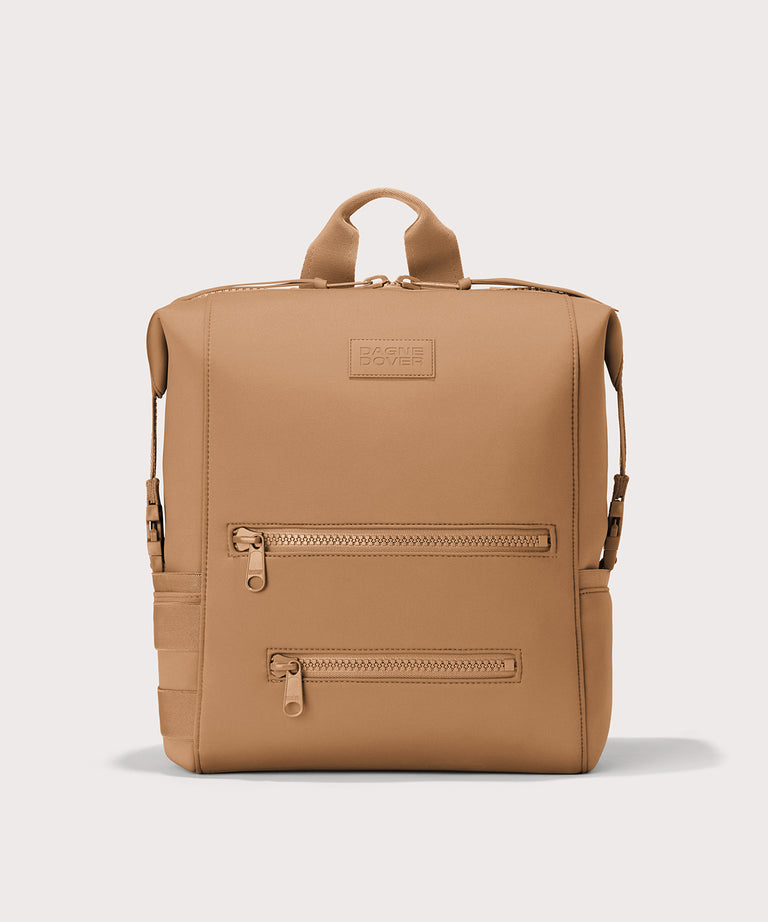 Dagne Dover Large Indi Diaper Backpack in camel brown.