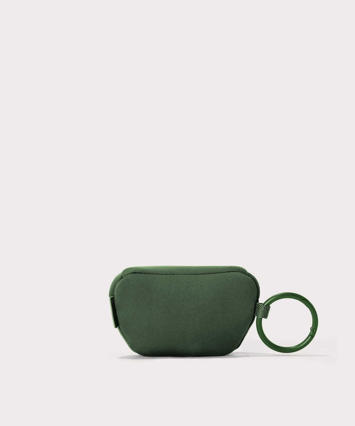 Dagne Dover Ace Keychain in a rich, classic forest green seen from the back.

