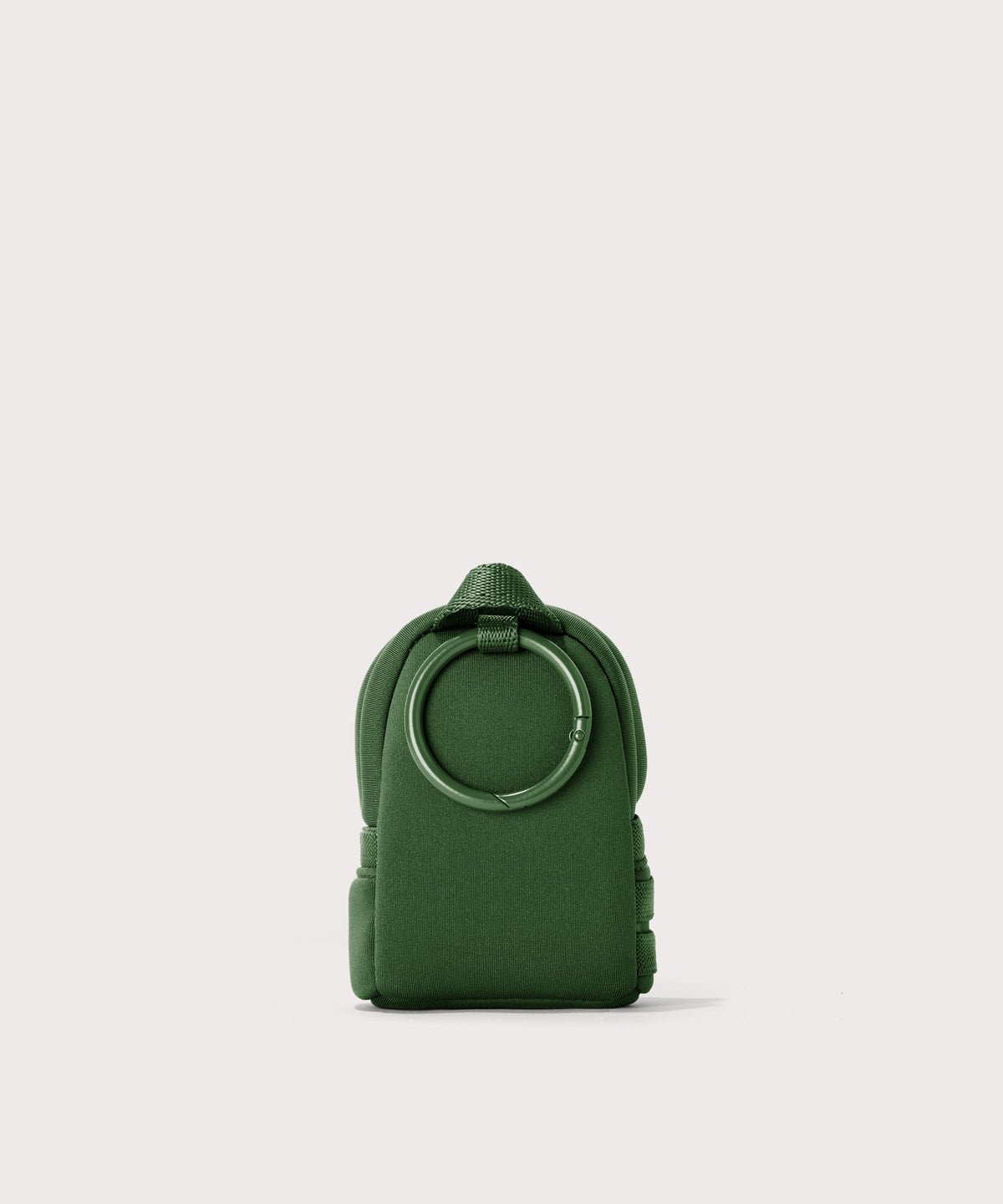 Dagne Dover Dakota Keychain in a rich, classic forest green seen from the back.
