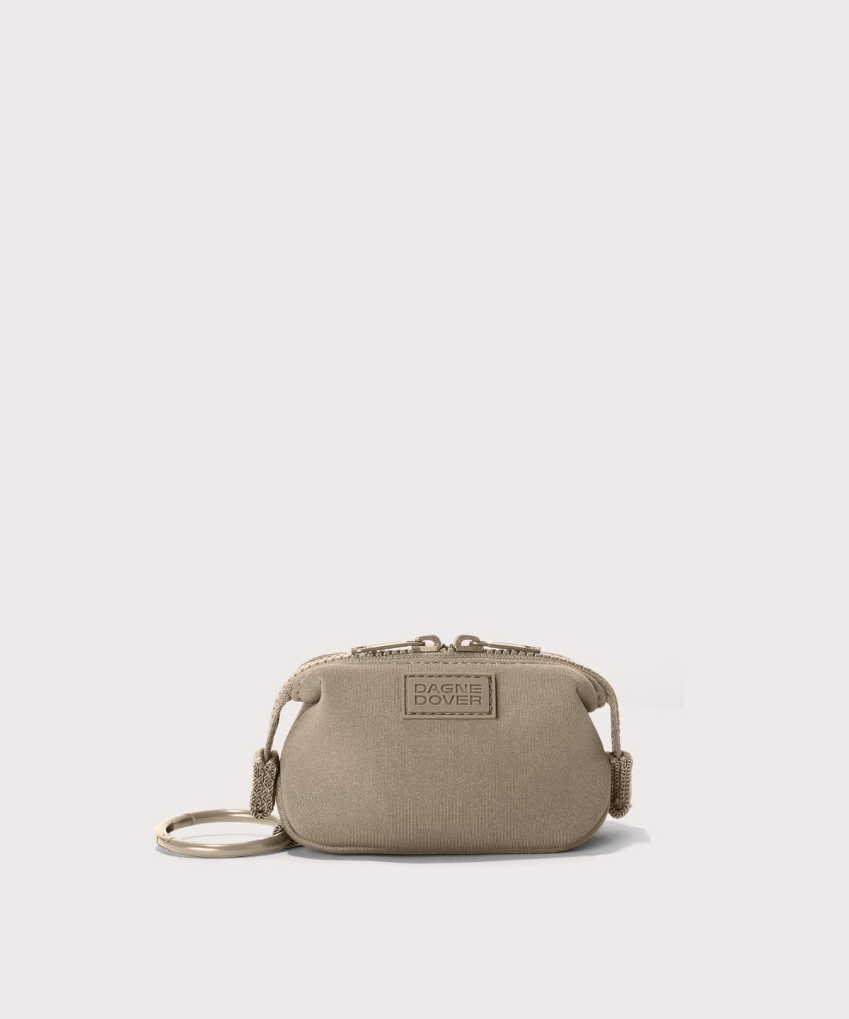 Dagne Dover Hunter Keychain in a medium-dark, creamy tan.