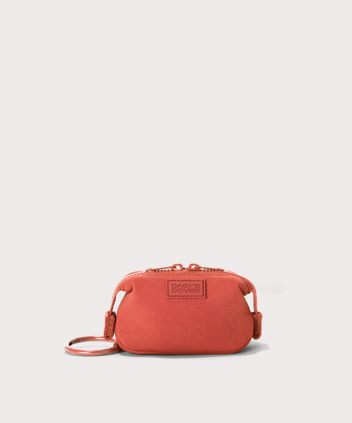 Dagne Dover Hunter Keychain in a poppy, vintage wash red.