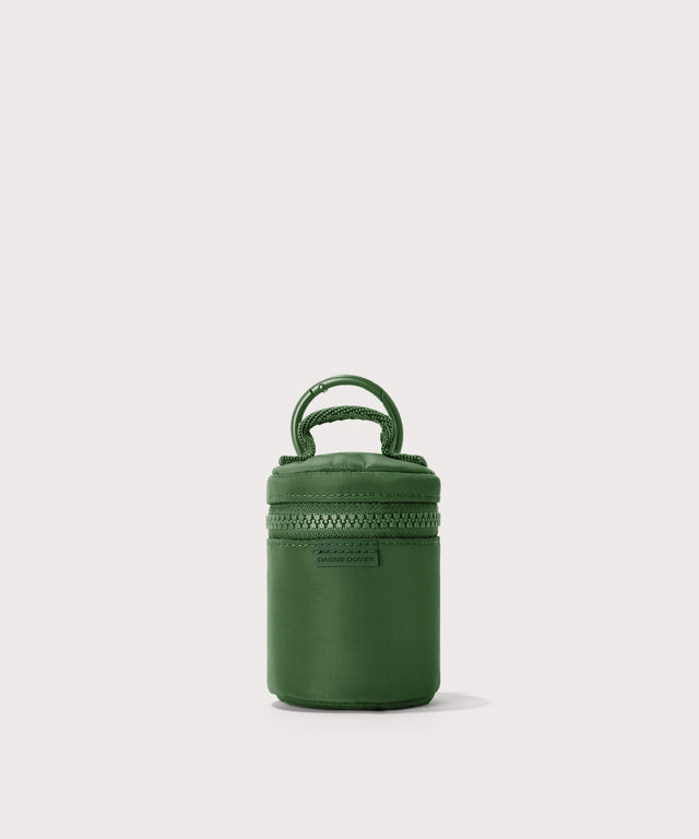 Dagne Dover Mila Keychain in a a rich, classic forest green.
