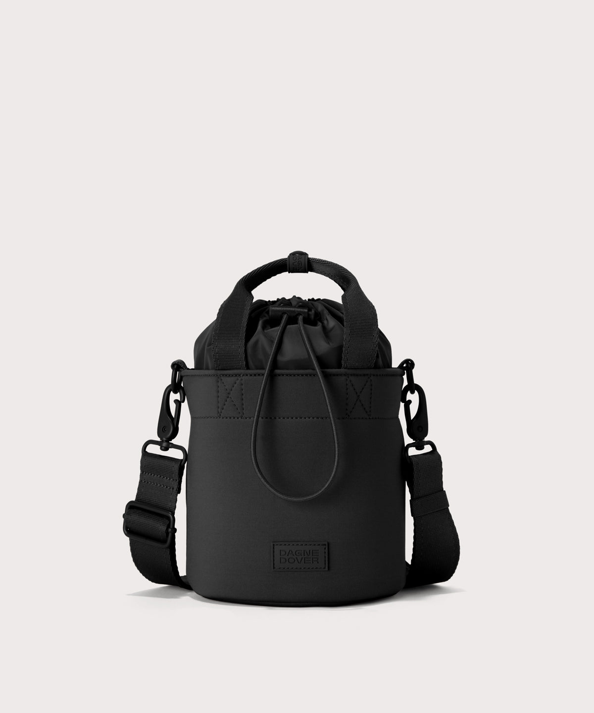 Dagne Dover Nico Bucket Bag in black.
