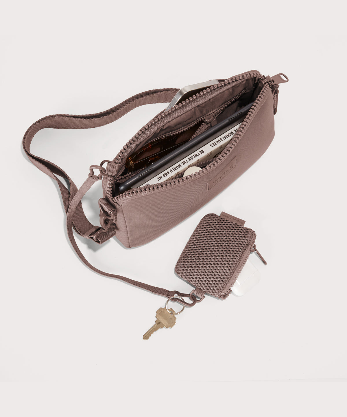 Dagne Dover Nora Shoulder Bag in pink, topdown.