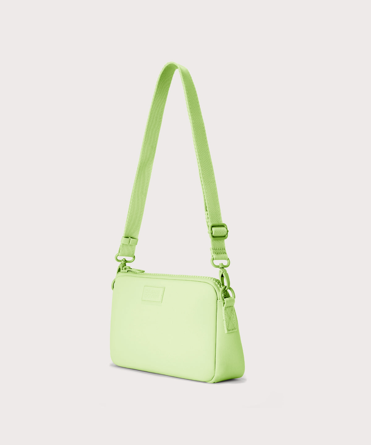 Dagne Dover Nora Shoulder Bag in matcha, side angle.
