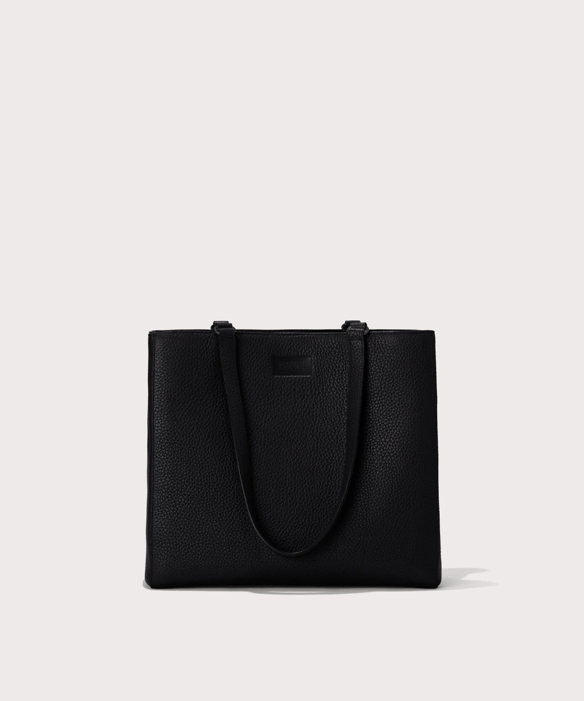 Dagne Dover medium Allyn Tote in black seen from the front.
