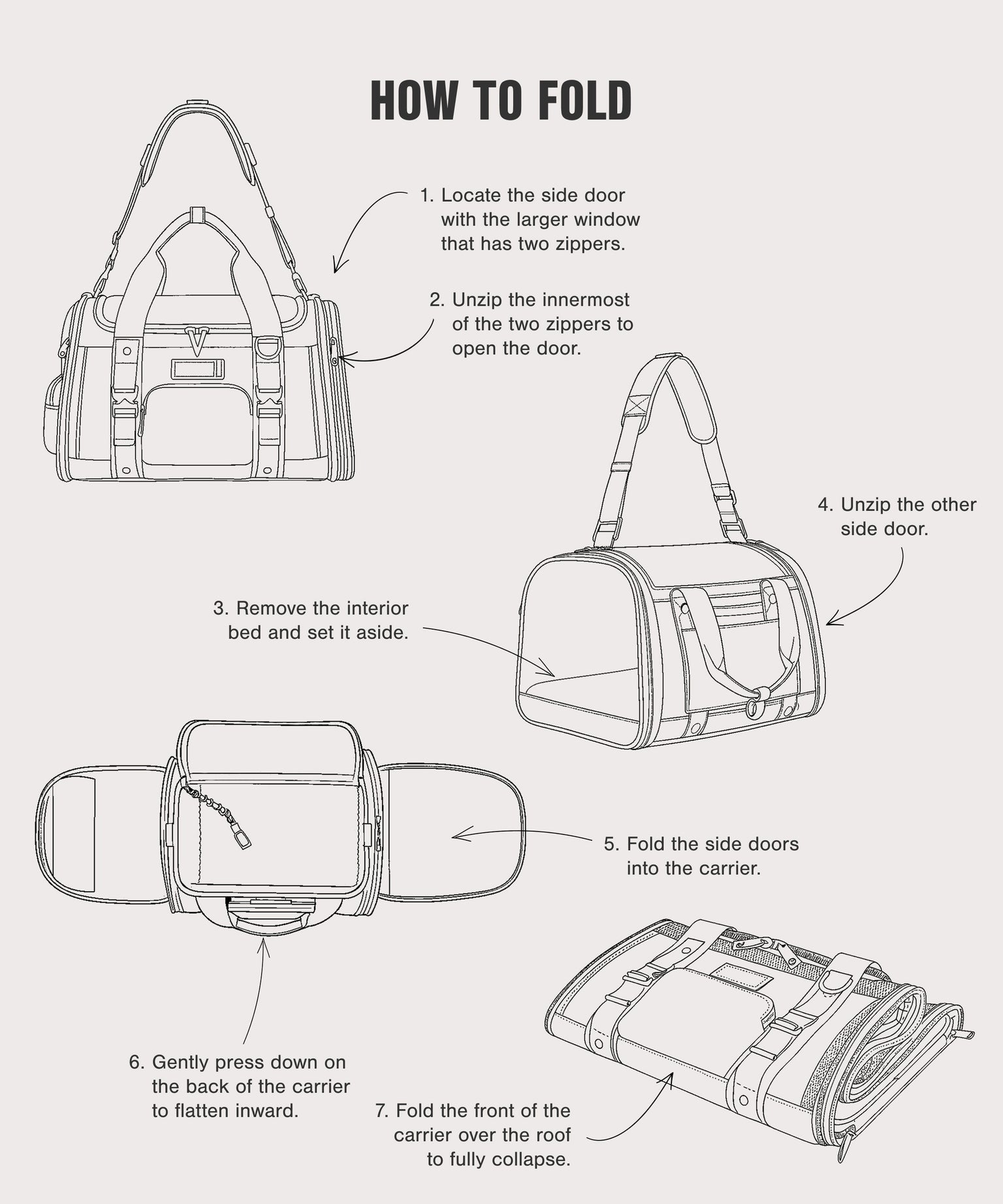 Kyoto Pet Carrier in Onyx, Small