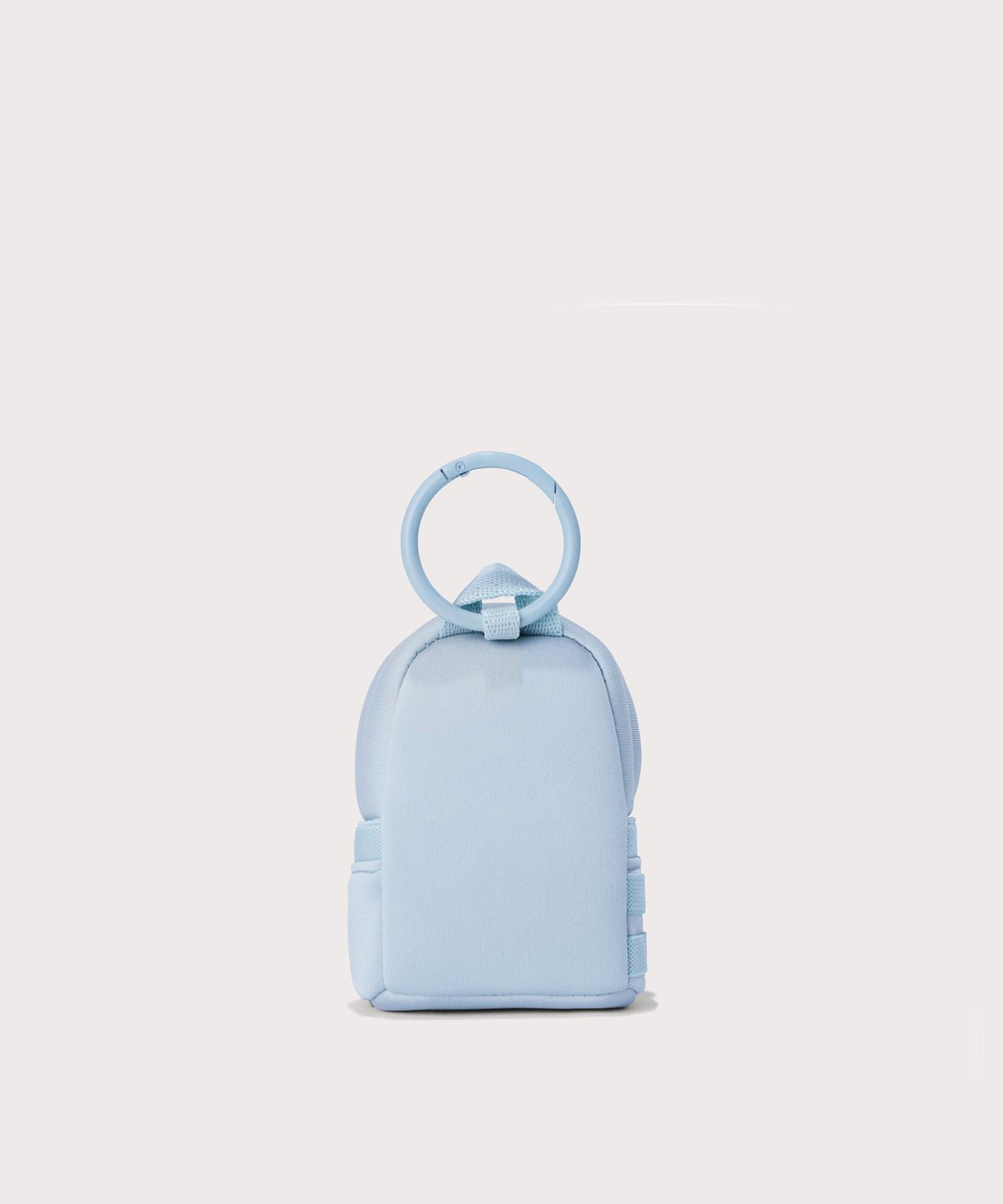 Dagne Dover Dakota Keychain in an airy, lighter sky blue seen from the back.

