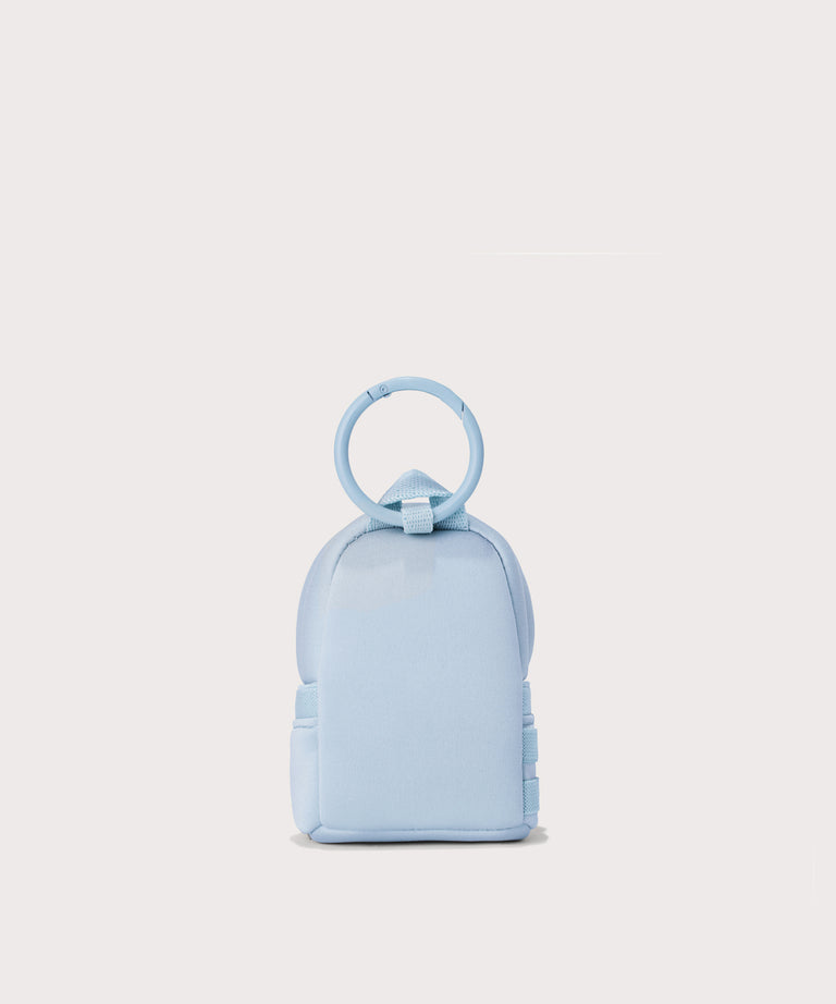 Dagne Dover Dakota Keychain in an airy, lighter sky blue seen from the back.

