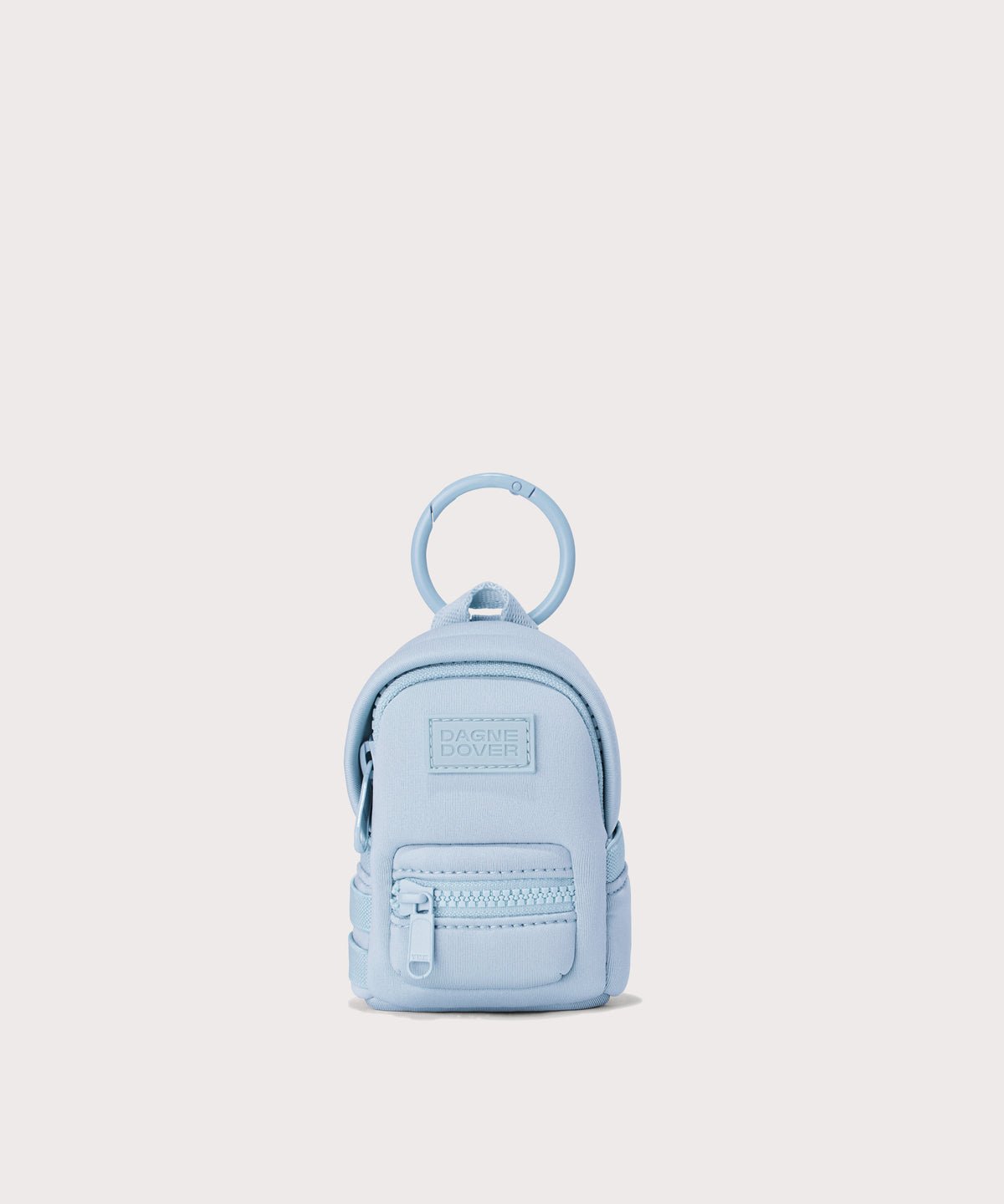 Dagne Dover Dakota Keychain in an airy, lighter sky blue.
