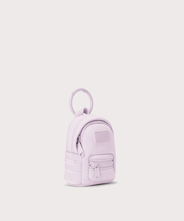 Dagne Dover Dakota Keychain in a soft purple with grey undertones seen from an angle.
