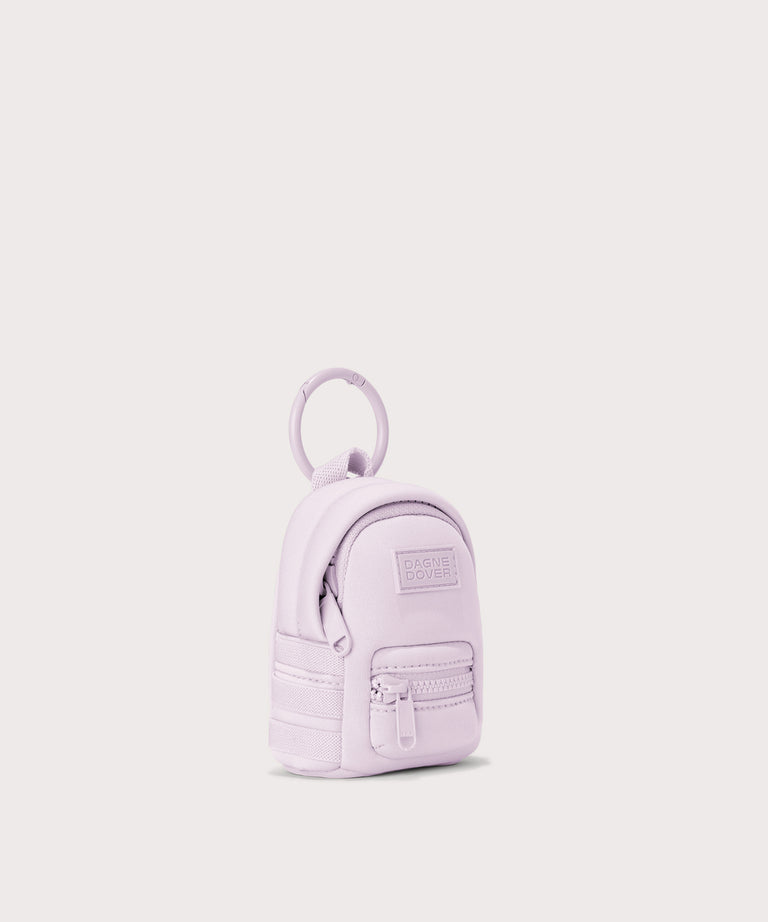 Dagne Dover Dakota Keychain in a soft purple with grey undertones seen from an angle.
