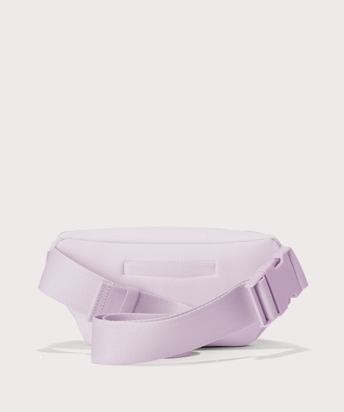 Dagne Dover Ace Fanny Pack in  a soft purple with grey undertones  seen from the back
