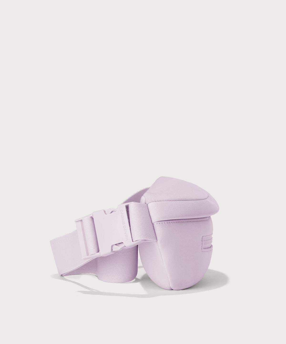 Dagne Dover Ace Fanny Pack in  a soft purple with grey undertones  seen from the side
